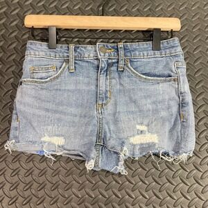 Universal Thread Blue Distress Denim‎ Jean Mini Shorts Women's Casual Wear 0/25R